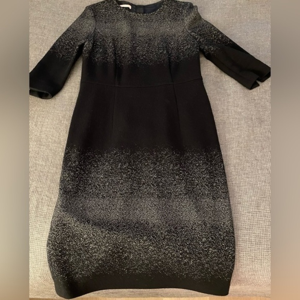 Basler ombre black and taupe midi dress